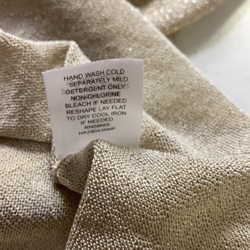 Halogen Tan Gold Sparkling Blouse - Picture 7 of 7